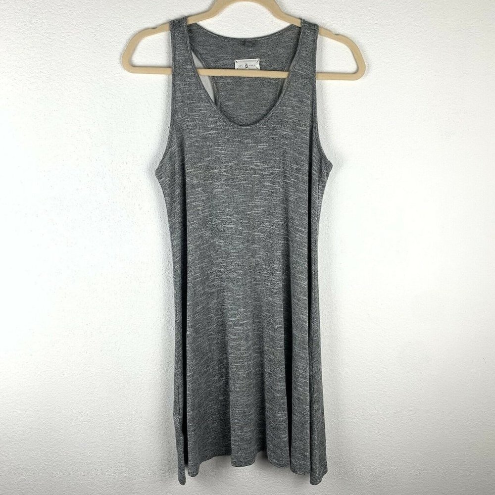 Lou & Grey Women's S Gray Racerback A Line Short Summer Dress